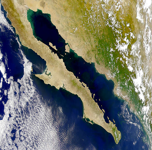 Photo, Image et Carte Satellite de la Basse Californie (Nord/Sud), Mexique