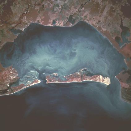 Photo, Image et Carte Satellite, Isla del Carmen, Laguna de Términos, Campeche, Mexique