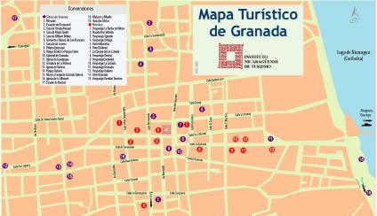 Granada Tourist Map, Nicaragua