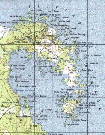 GranadaŽs Archipelago Map, Granada, Nicaragua