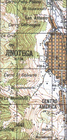 Map of Jinotega, Jinotega, Nicaragua