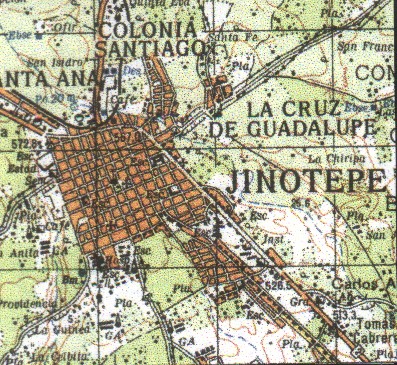 Map of Jinotepe, Carazo, Nicaragua