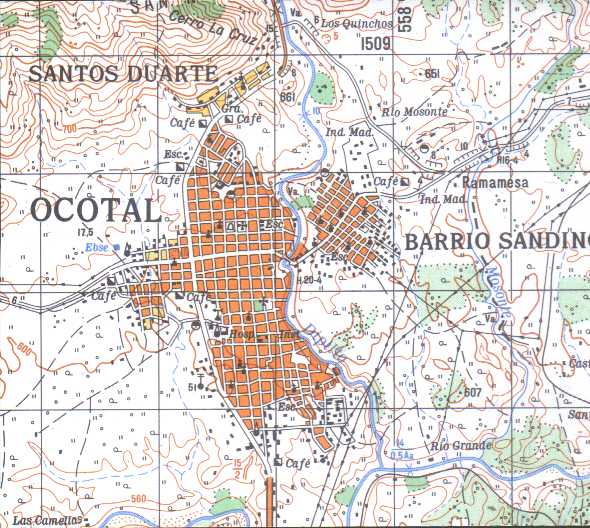 Map of Ocotal, Nueva Segovia, Nicaragua