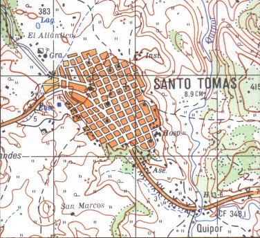 Map of Santo Tomas, Chontales, Nicaragua