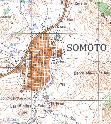 Map of Somoto, Madriz, Nicaragua