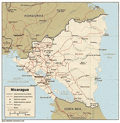 Mapa Político de Nicaragua