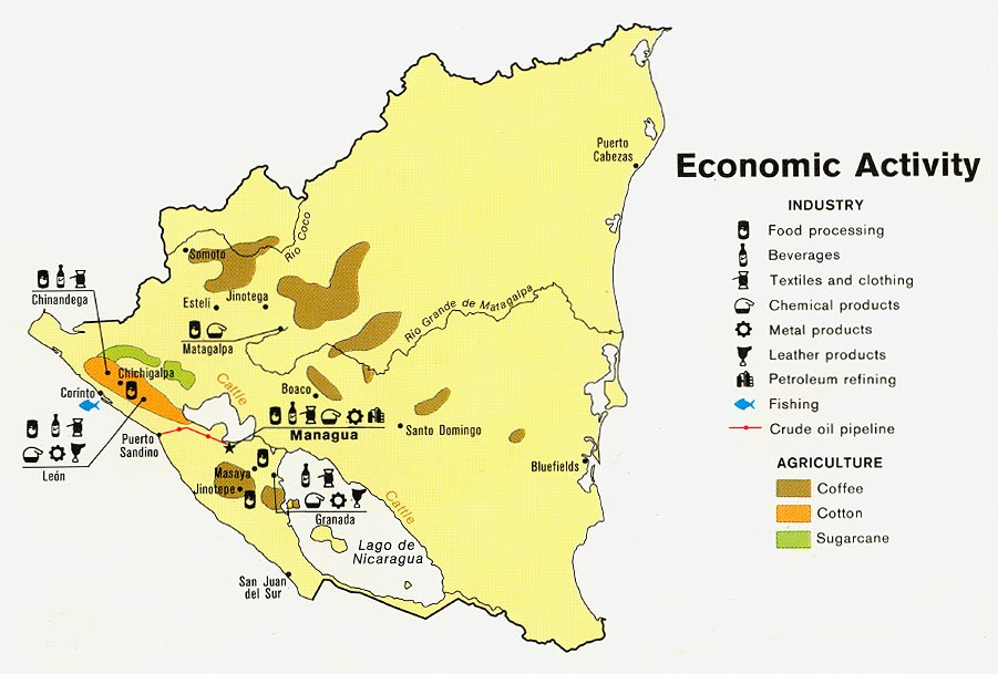 Nicaragua Economic Activity Map