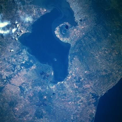 Satellite Image, Photo of Lake Managua, Nicaragua