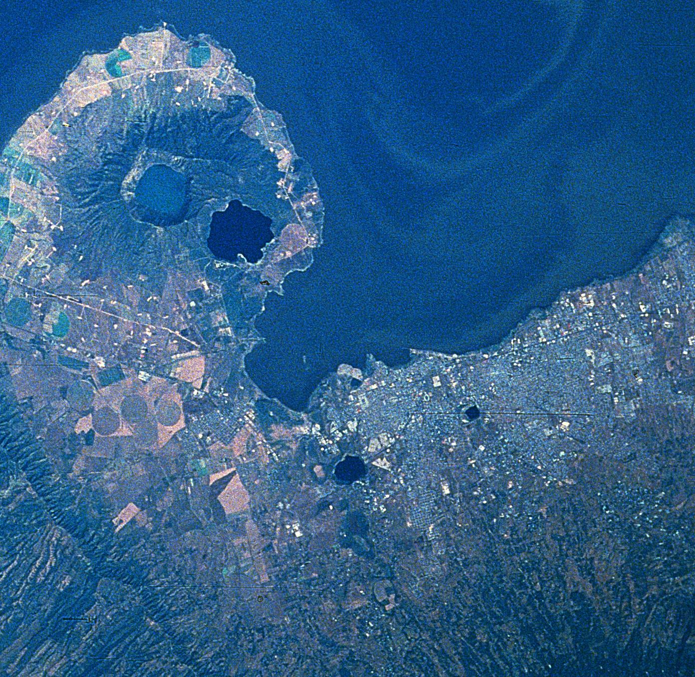Satellite Image, Photo of Managua City, Nicaragua