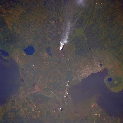 Satellite Image, Photo of Masaya Volcano, Nicaragua