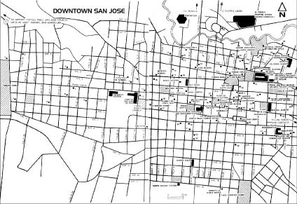 Downtown San Jose Map, Costa Rica