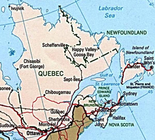 Carte Politique du Québec