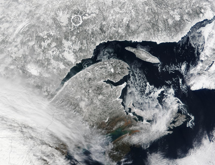 Photo, Image et Carte Satellite du Golfe du Saint Laurent, Québec