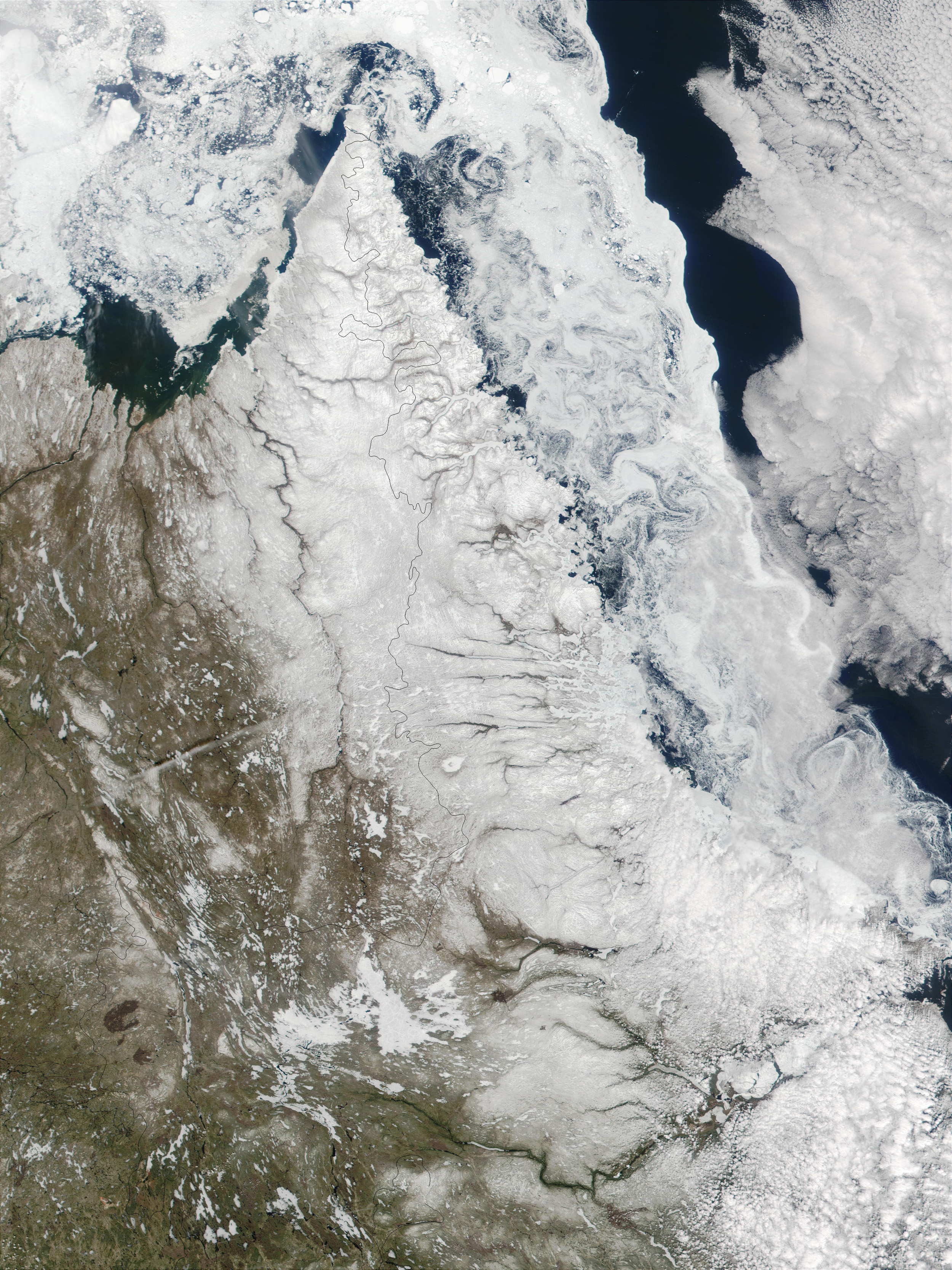 Photo, Image et Carte Satellite du Nord Est du Québec et Labrador