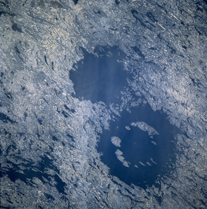 Satellite Image, Photo of Clearwater Lakes, Quebec
