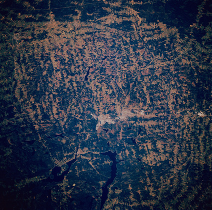 Satellite Image, Photo of Lake Saint Francis, Quebec