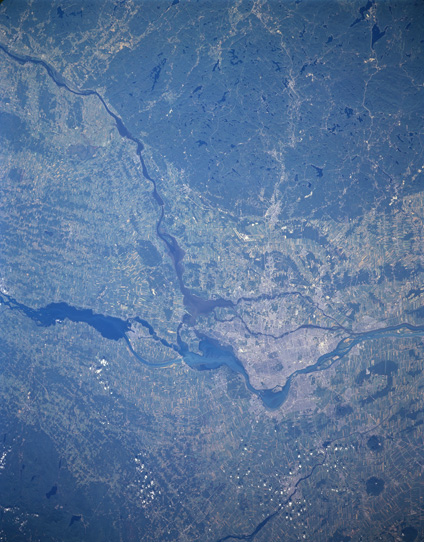 Satellite Image, Photo of the Montreal Area, Quebec