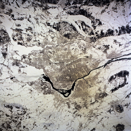 Satellite Image, Photo of Montreal, Quebec