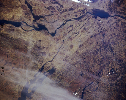 Satellite Image, Photo of St. Lawrence River, Quebec